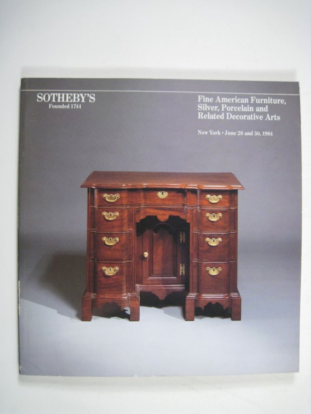 Sothebys Auction Catalog American Furniture Silver Porcelain Decor Arts 1984